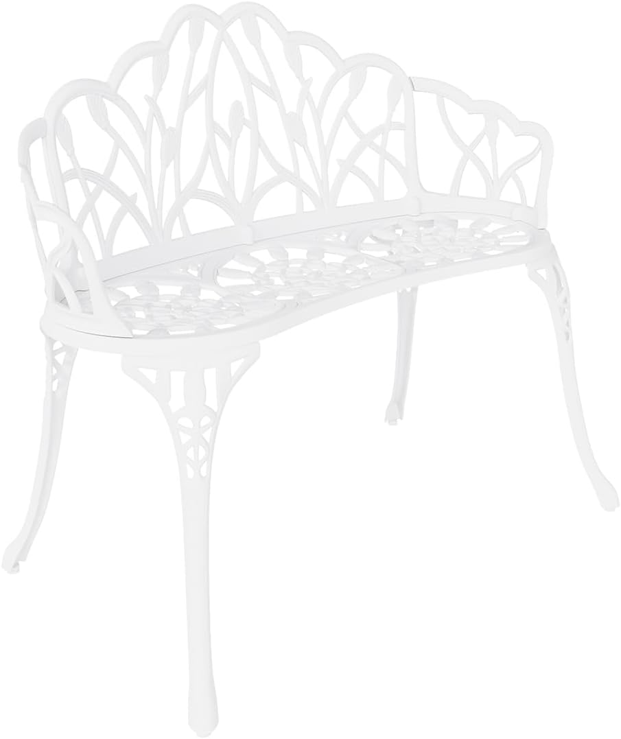 Aluminium White Tulip Bench