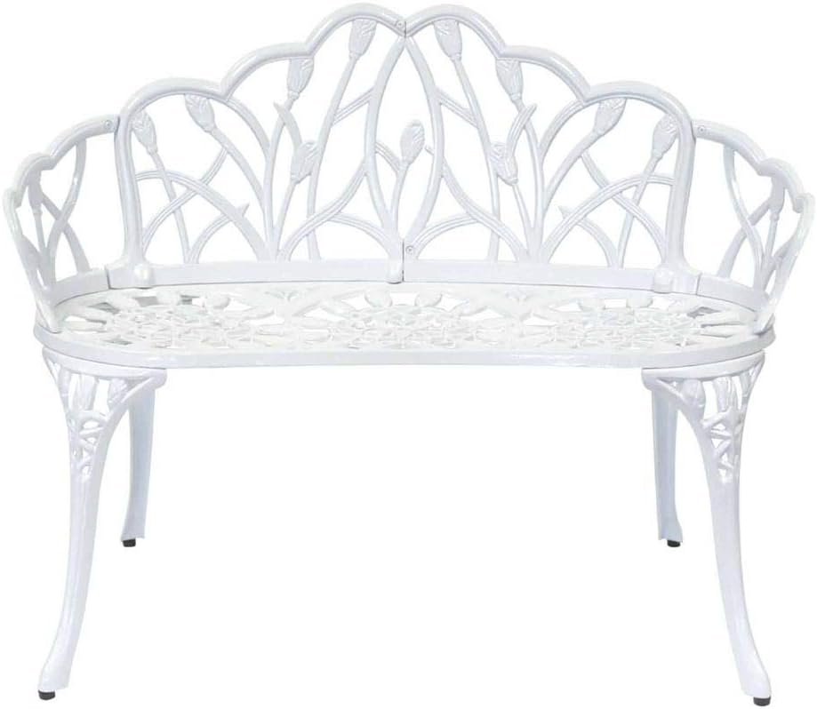 Aluminium White Tulip Bench
