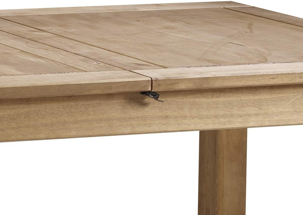 Corona Large Extending Dining Table &amp; 6 Chairs Set Solid Wood Pine Wooden Large Kitchen Mexican Style 76cm High 160/200cm Wide 91cm Deep