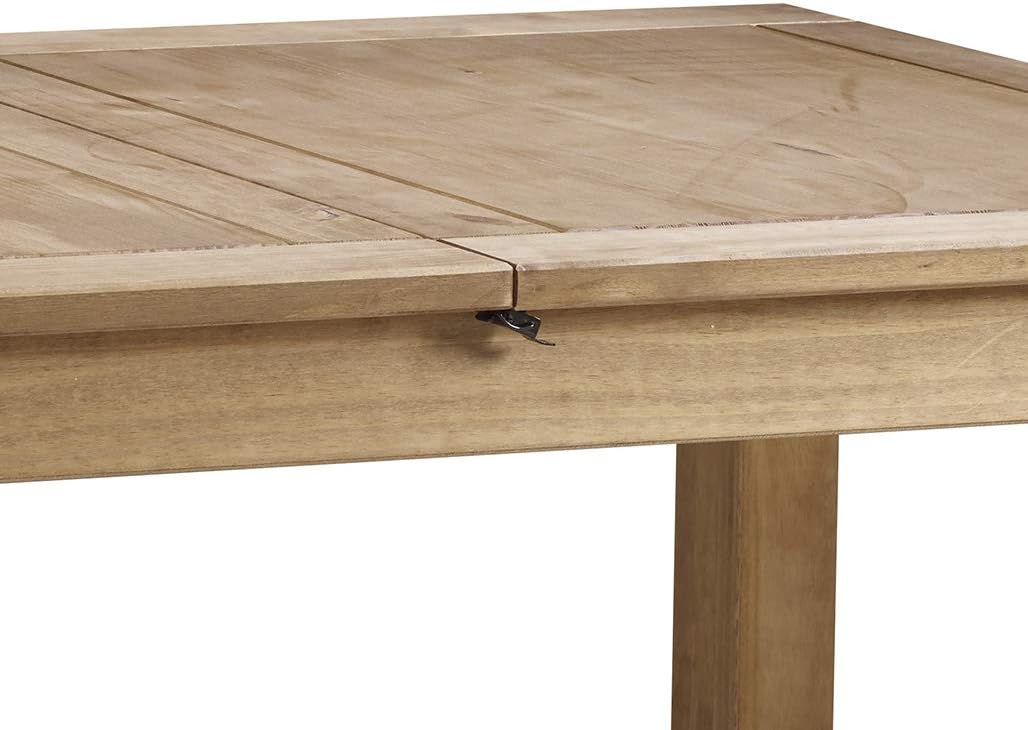Corona Large Extending Dining Table &amp; 6 Chairs Set Solid Wood Pine Wooden Large Kitchen Mexican Style 76cm High 160/200cm Wide 91cm Deep