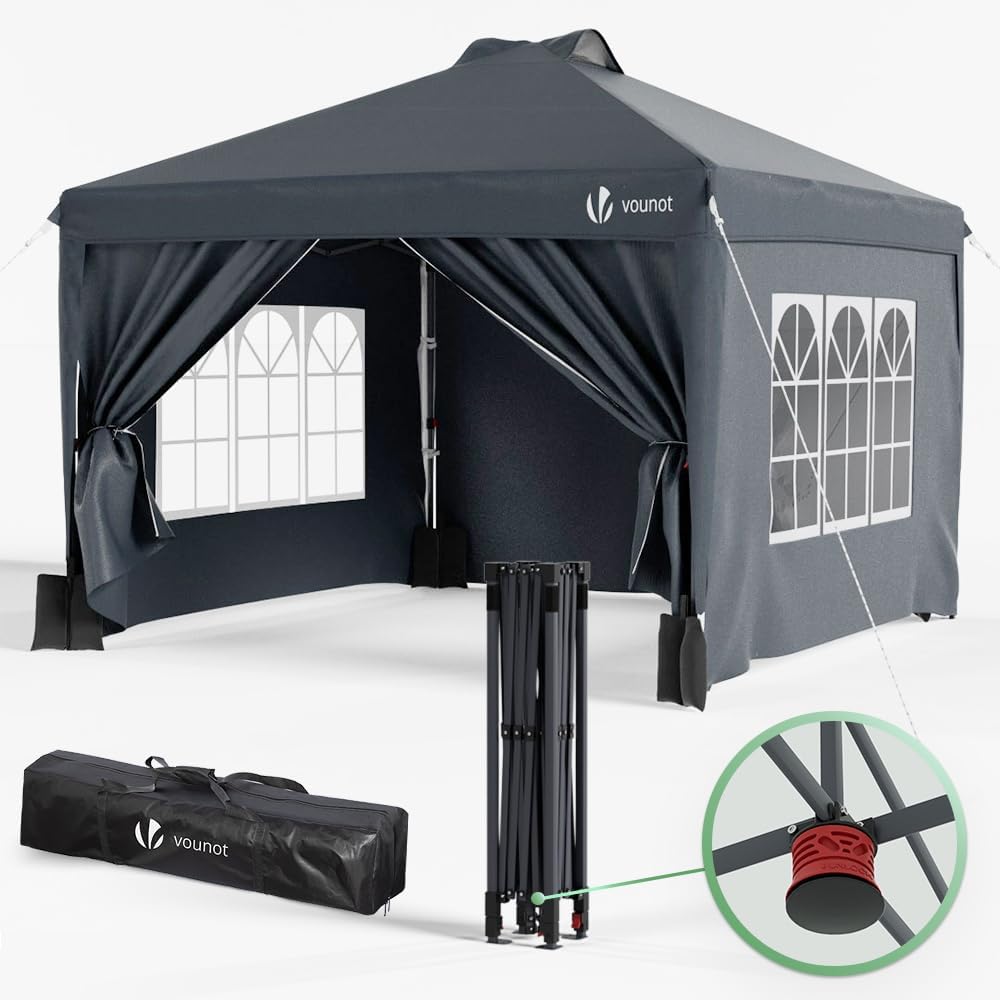 3m x 3m Pop Up Heavy Duty Gazebo with Sides