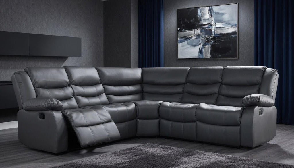 Grey Leather Corner (230cmx230cm)