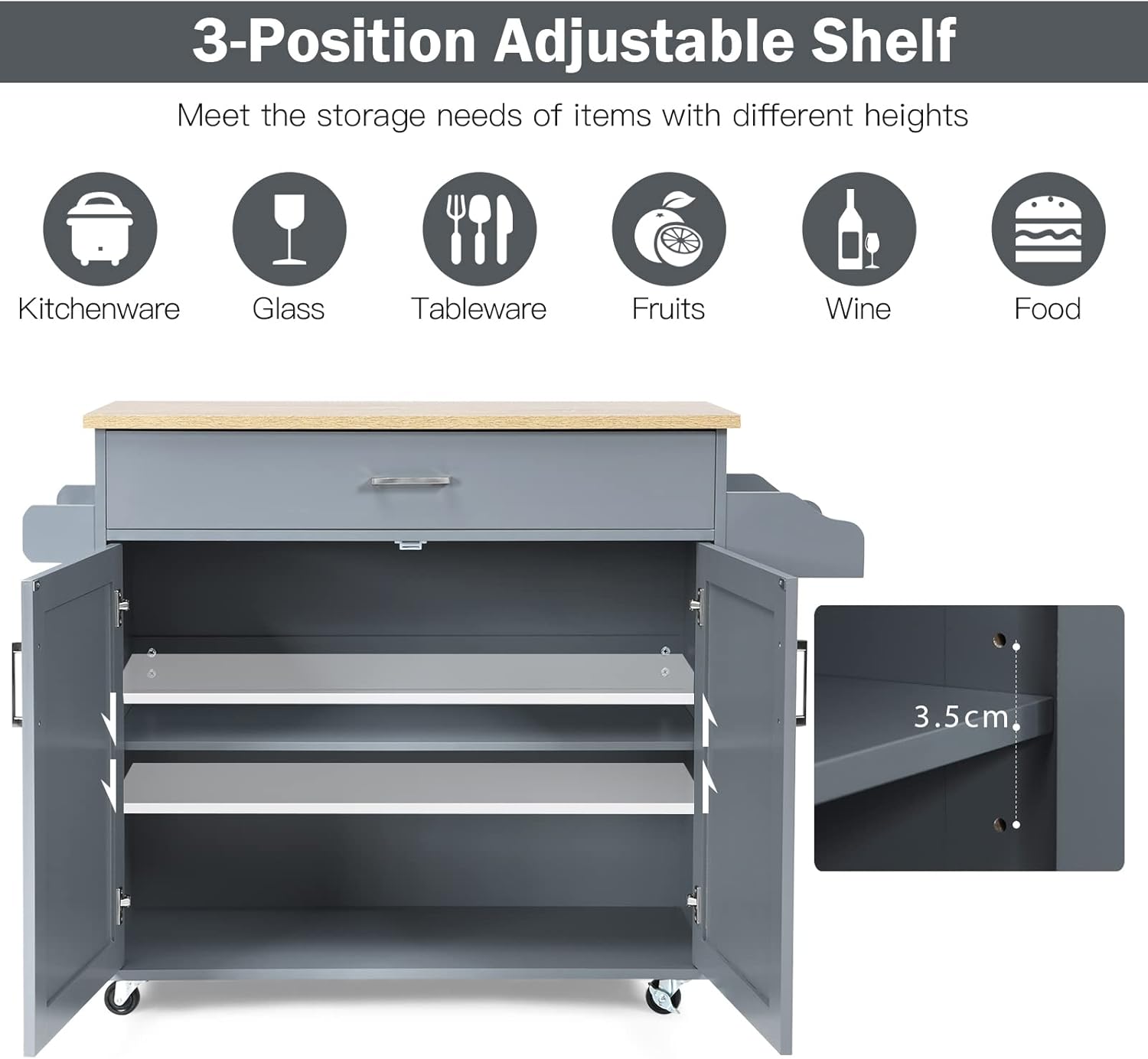 Kitchen Island on Wheels