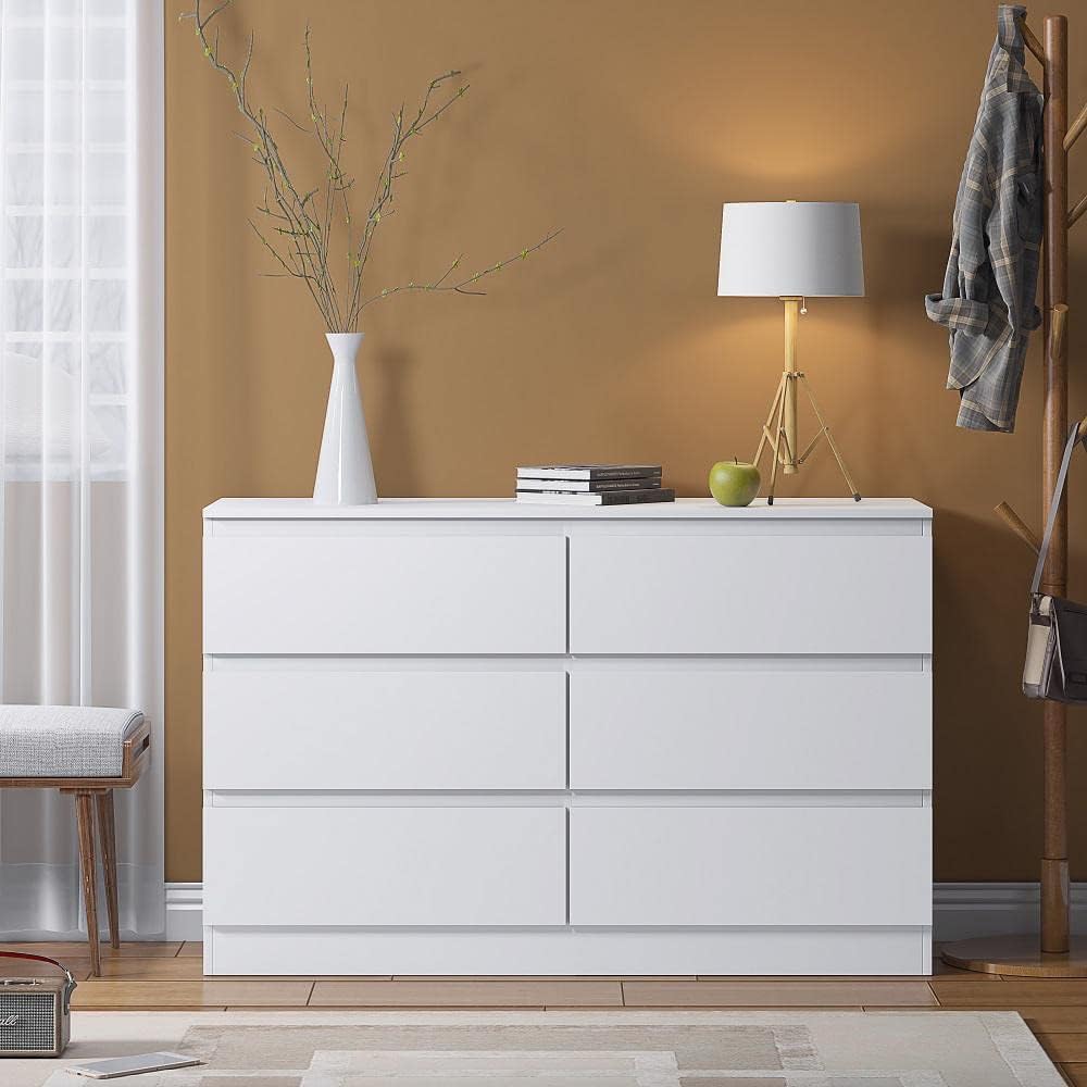 6 Drawer Chest of Drawers Matt White