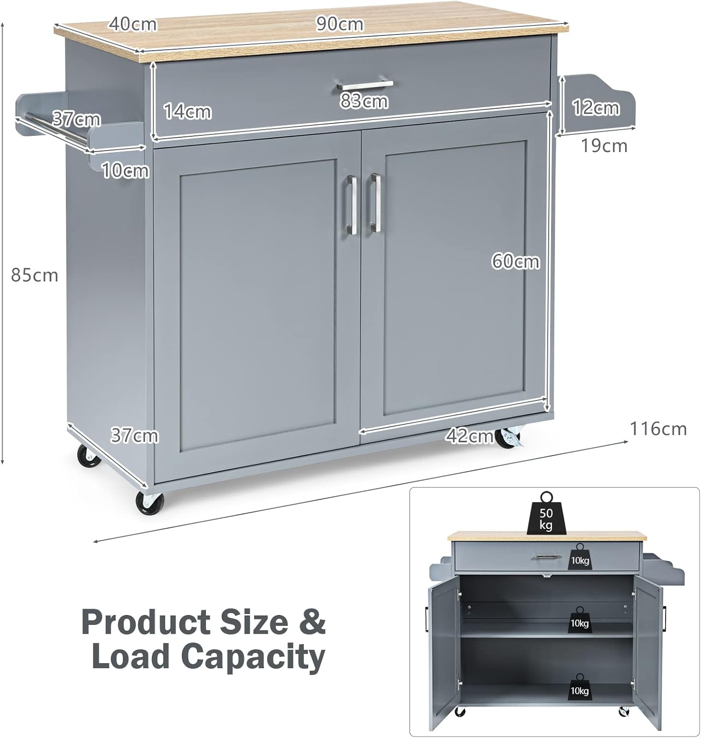 Kitchen Island on Wheels