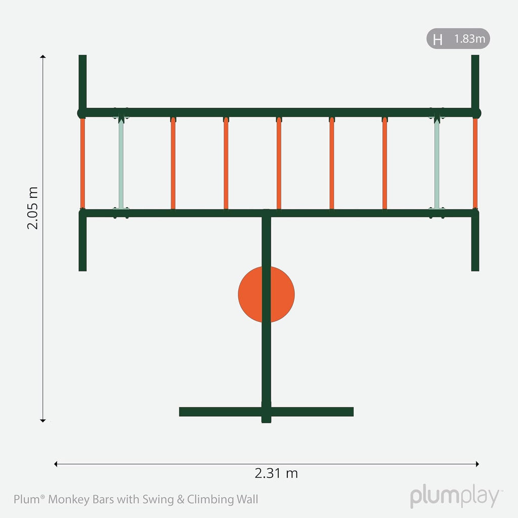 Outdoor Climbing Frame with Monkey Bars