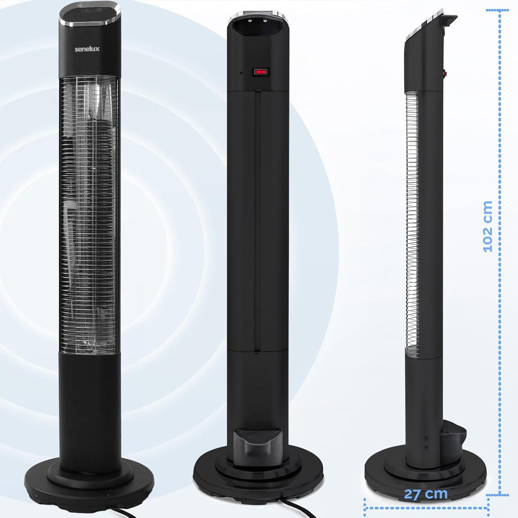 2000W Infrared Tower Patio Heater with Remote Control