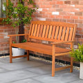 Garden Mile Traditional Wooden Garden Bench Weather Resistant 3-Seater Wooden Garden Furniture Solid Hardwood Construction Indoor &amp; Outdoor 3 seater garden furniture Easy Assemble