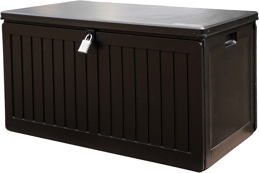 Waterproof Cushion Storage Bench 270L Plastic Outdoor Balcony Storage Box