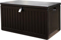Waterproof Cushion Storage Bench 270L Plastic Outdoor Balcony Storage Box