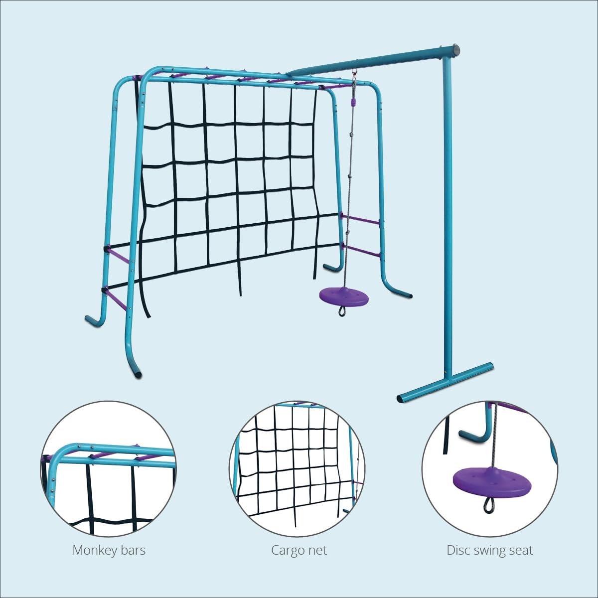 Outdoor Metal Climbing Frame with Monkey Bars