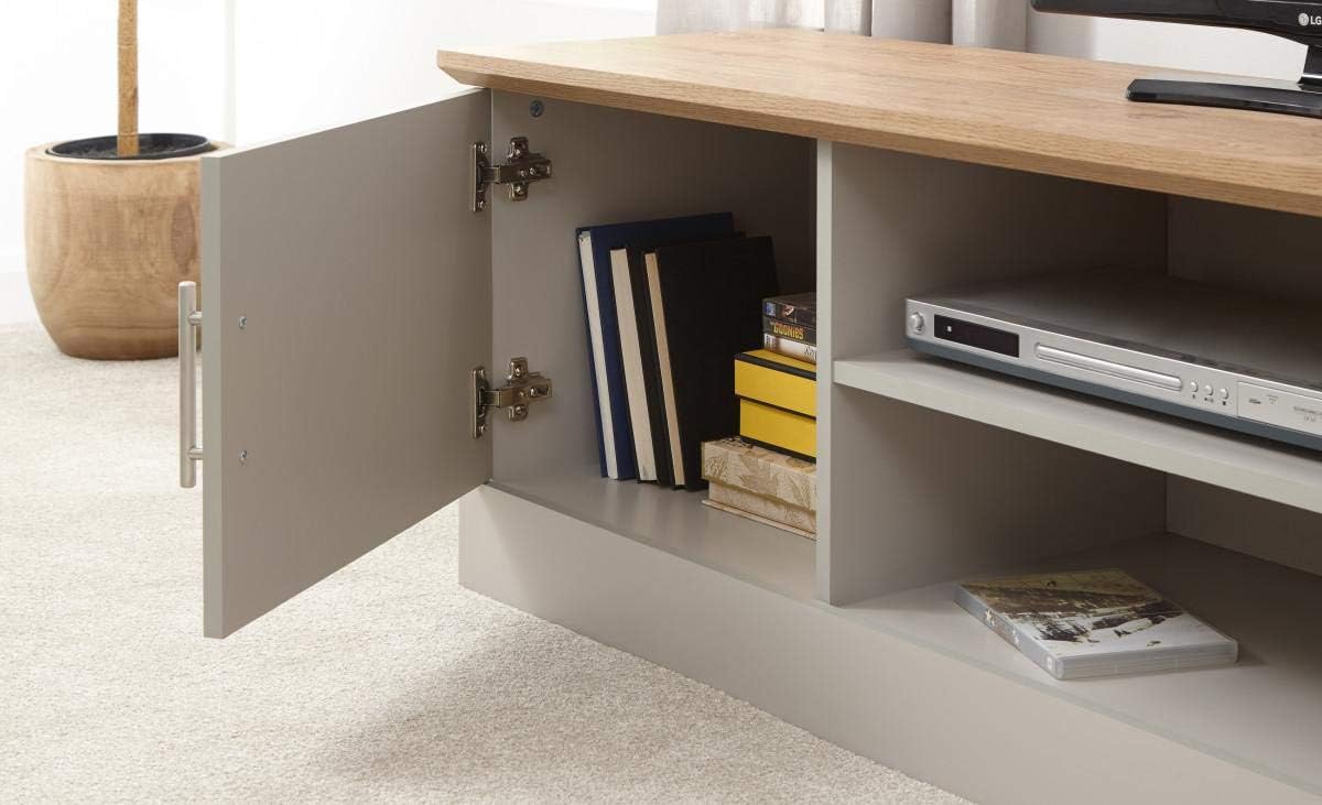 Large TV Unit with Cupboards &amp; Open Shelving
