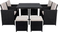 8 Seater Rattan Garden Dining Set with Table