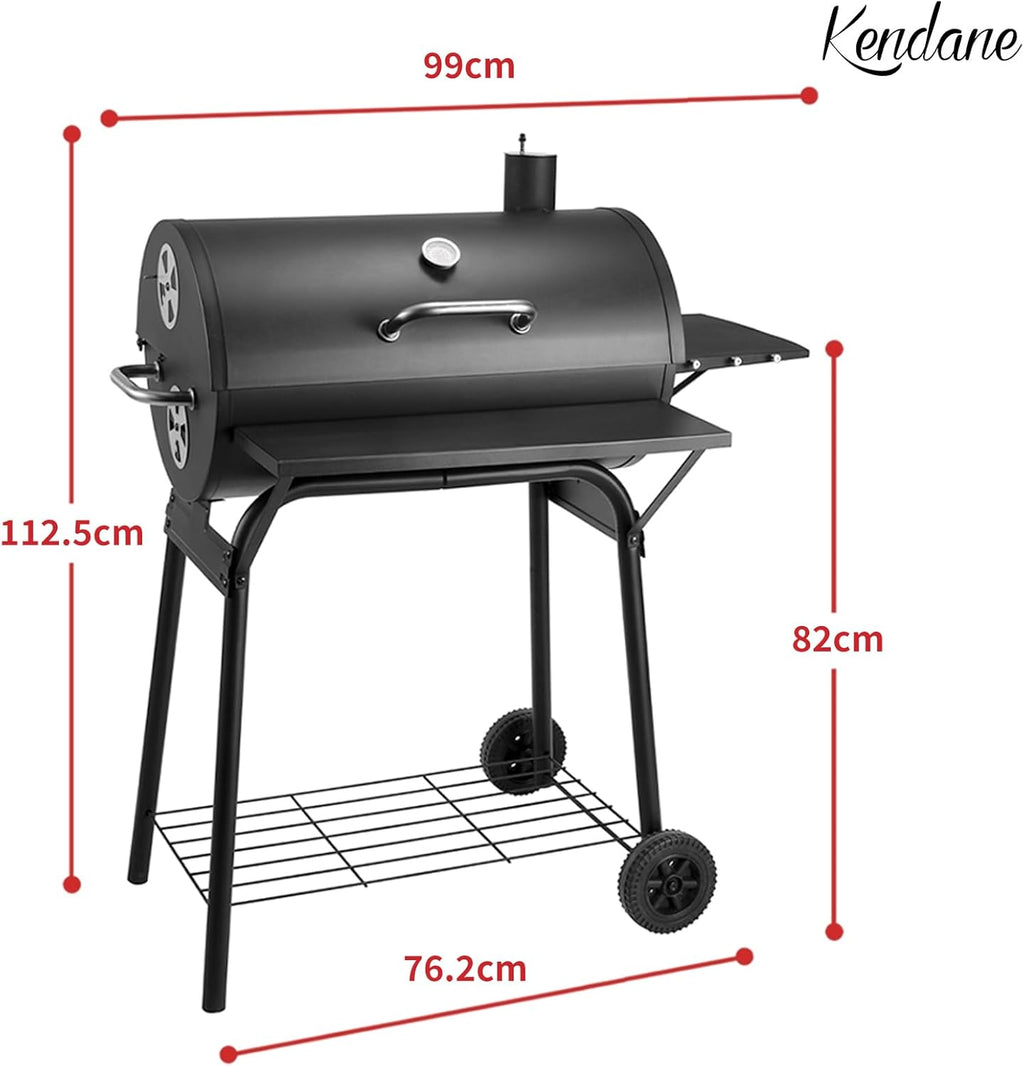 BBQ Grill Smoker With Side Shelves