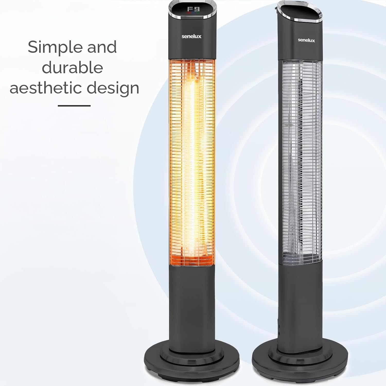 2000W Infrared Tower Patio Heater with Remote Control