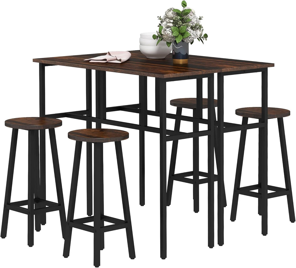 6-Piece Breakfast Bar Table and Stools Set