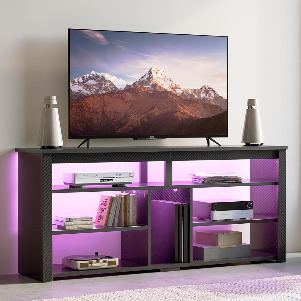 140CM LED TV Cabinet 55-65 Inch LED TV Stand with Storage for PS4/Xbox