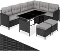 8-Seater Rattan Garden Furniture Set - Modular Garden Sofa