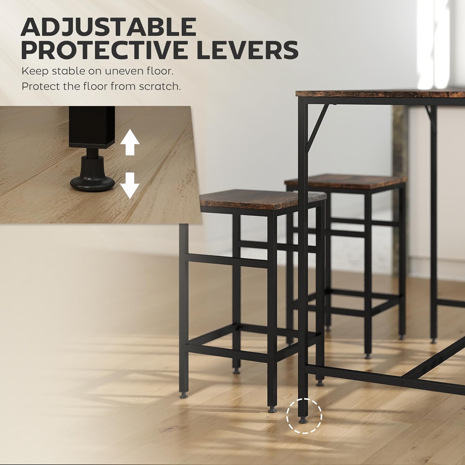 5-Piece Breakfast Bar Table and Stools Set