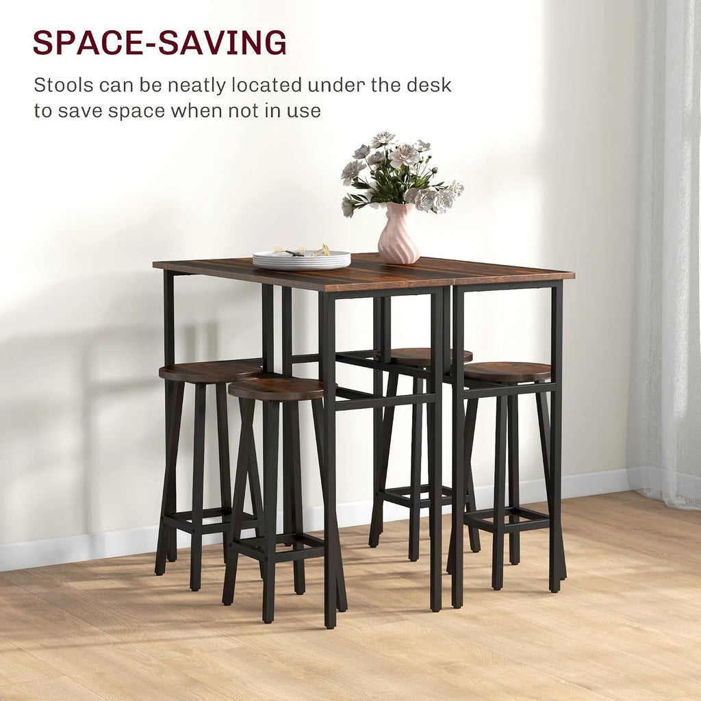 6-Piece Breakfast Bar Table and Stools Set