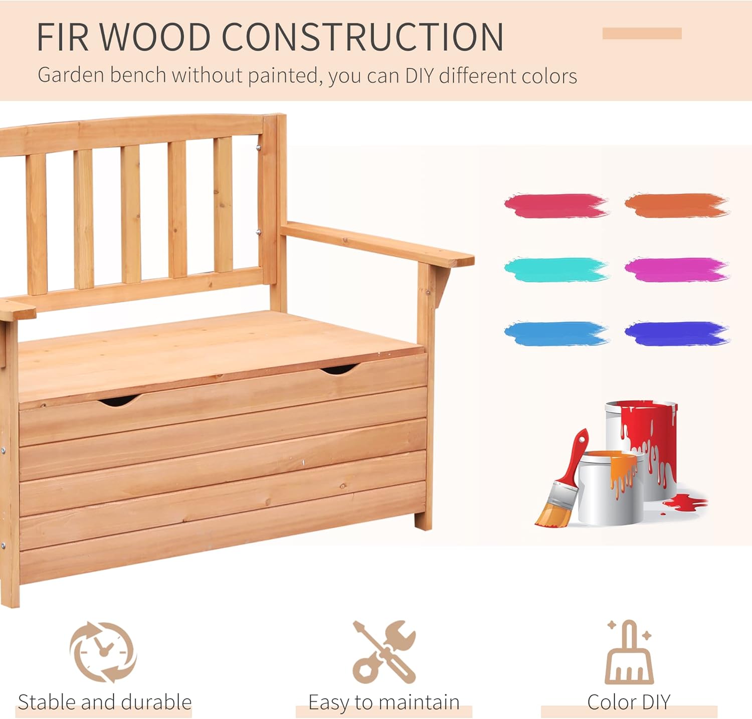 Outdoor 2 Seater Garden Bench