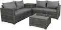 Rattan Garden Furniture Corner Sofa Set with Storage Box