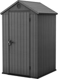 4x4 Outdoor Storage Shed - Grey