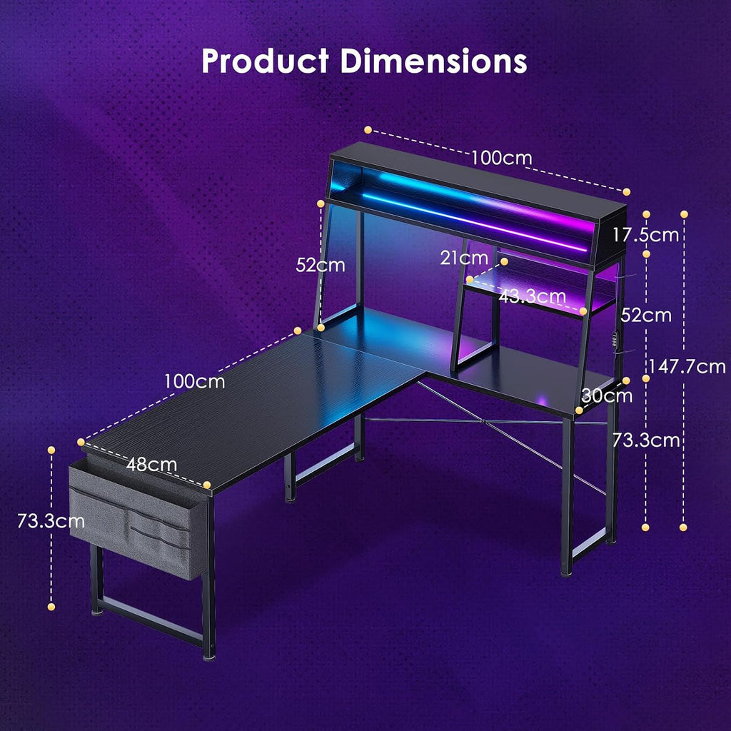 Gaming Desk with Led Lights