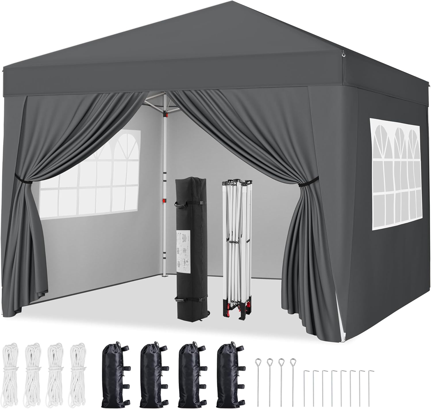3m × 3m Pop-Up Gazebo with 4 Removable Side Panels