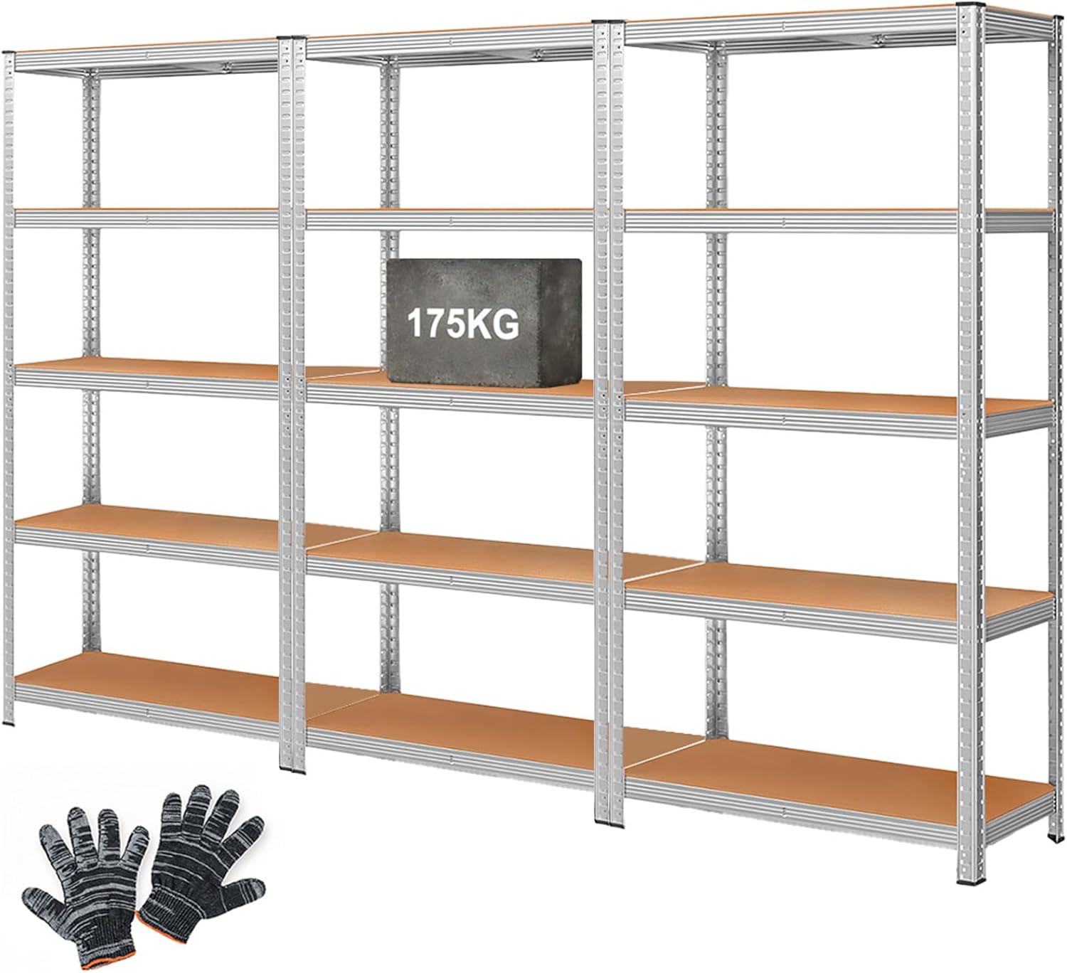 3 X Heavy Duty 5 Tier Garage Shelving Units