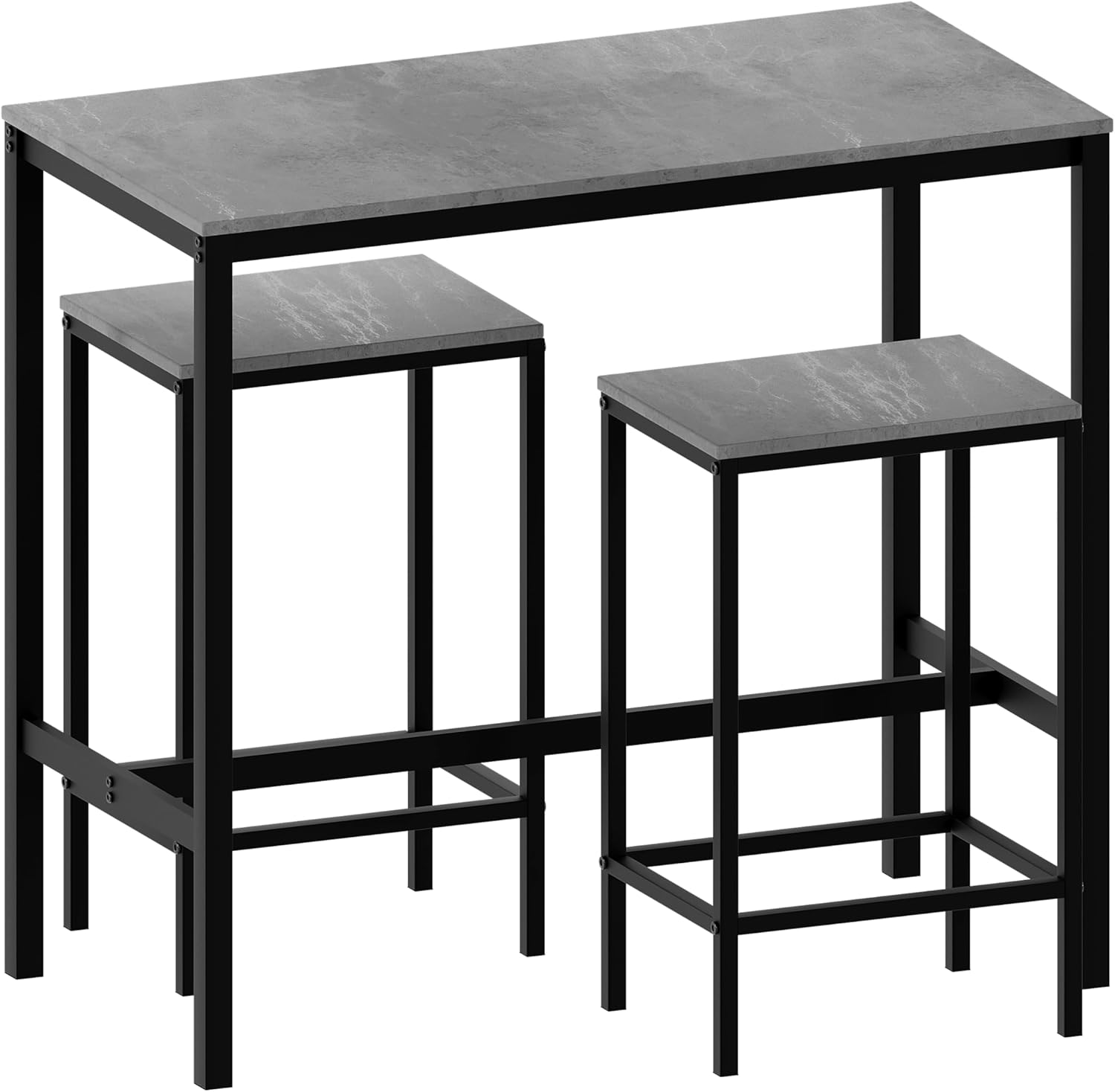 3-Piece Table Set with 2 Stools/Chairs