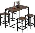 5-Piece Breakfast Bar Table and Stools Set