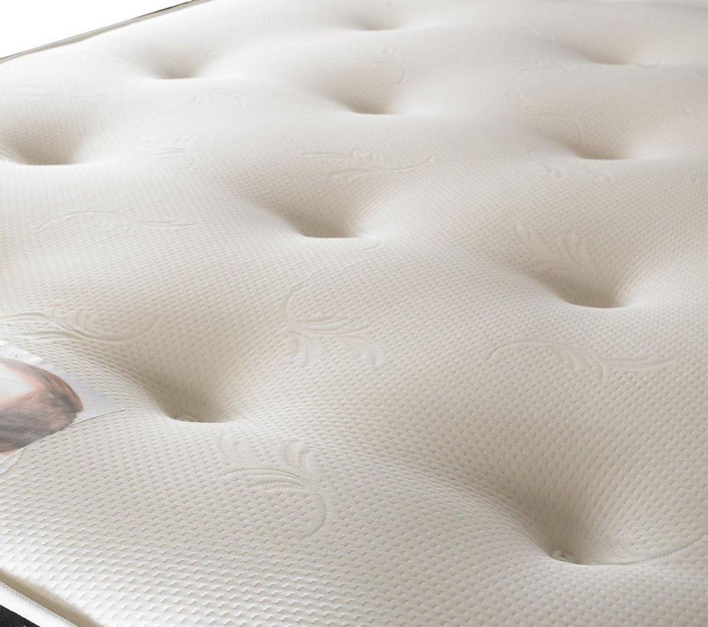 Leather Double Divan Bed Including Luxurious Memory Foam Mattress And Dimonte Headboard (4'6x6'3 Double)