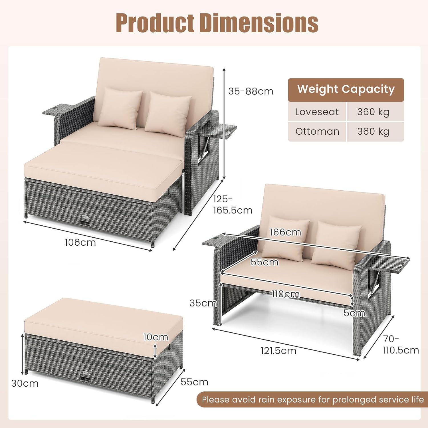 Garden Rattan Daybed