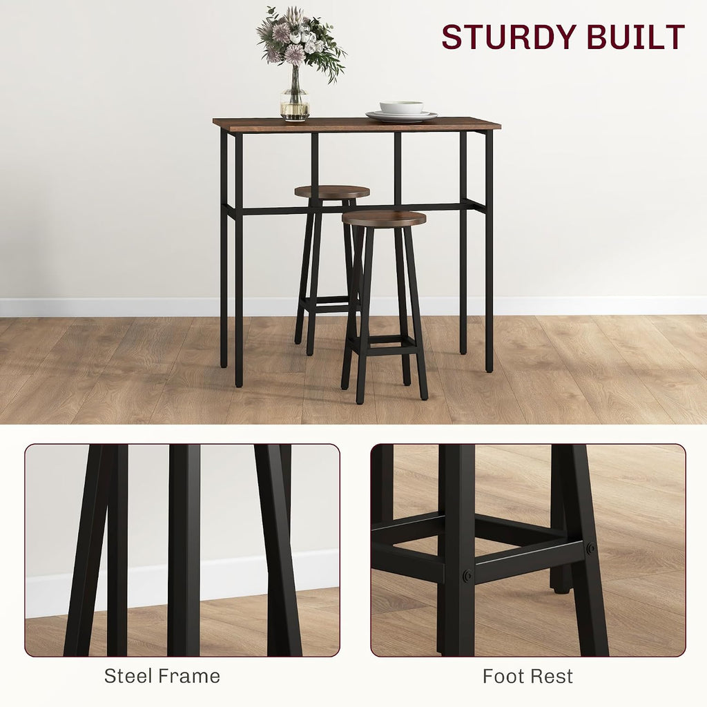 6-Piece Breakfast Bar Table and Stools Set