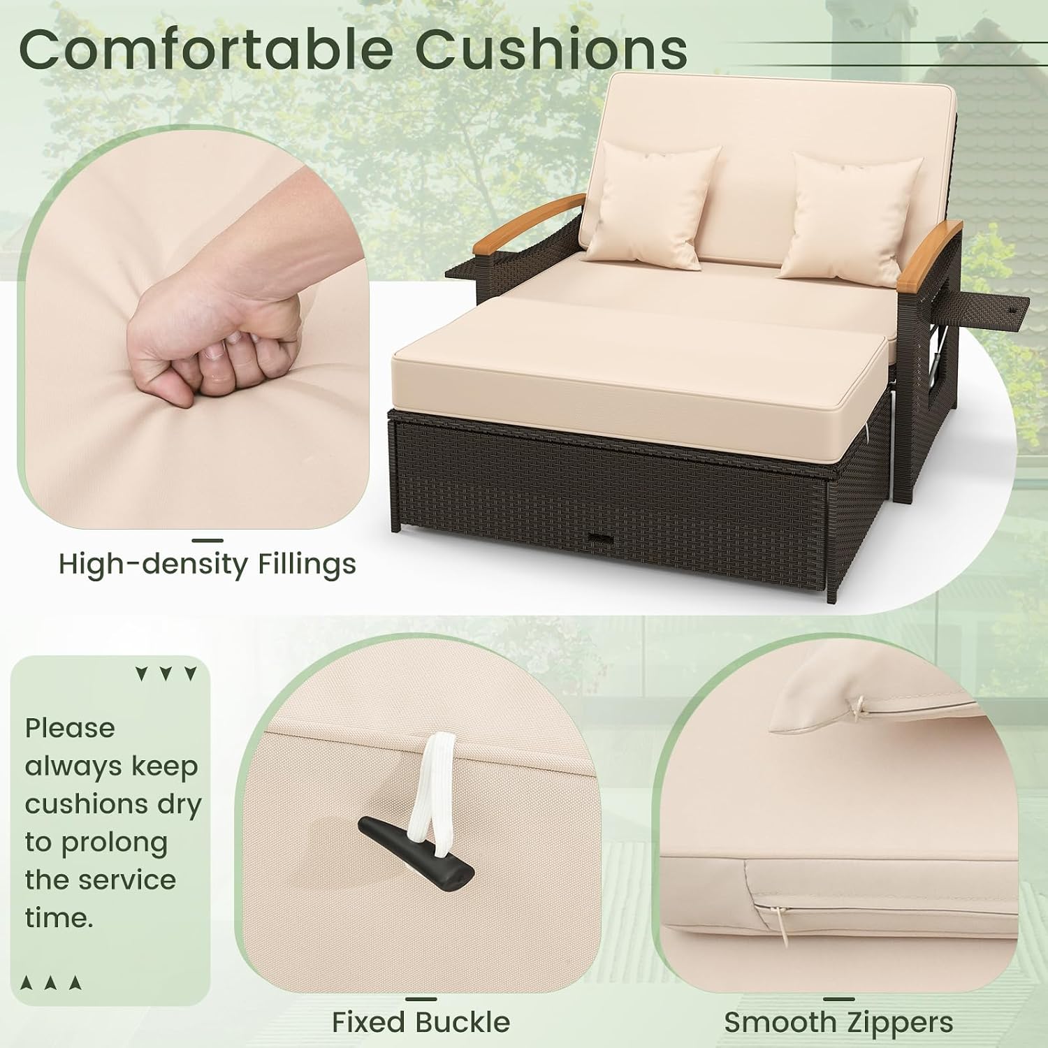 Garden Rattan Daybed