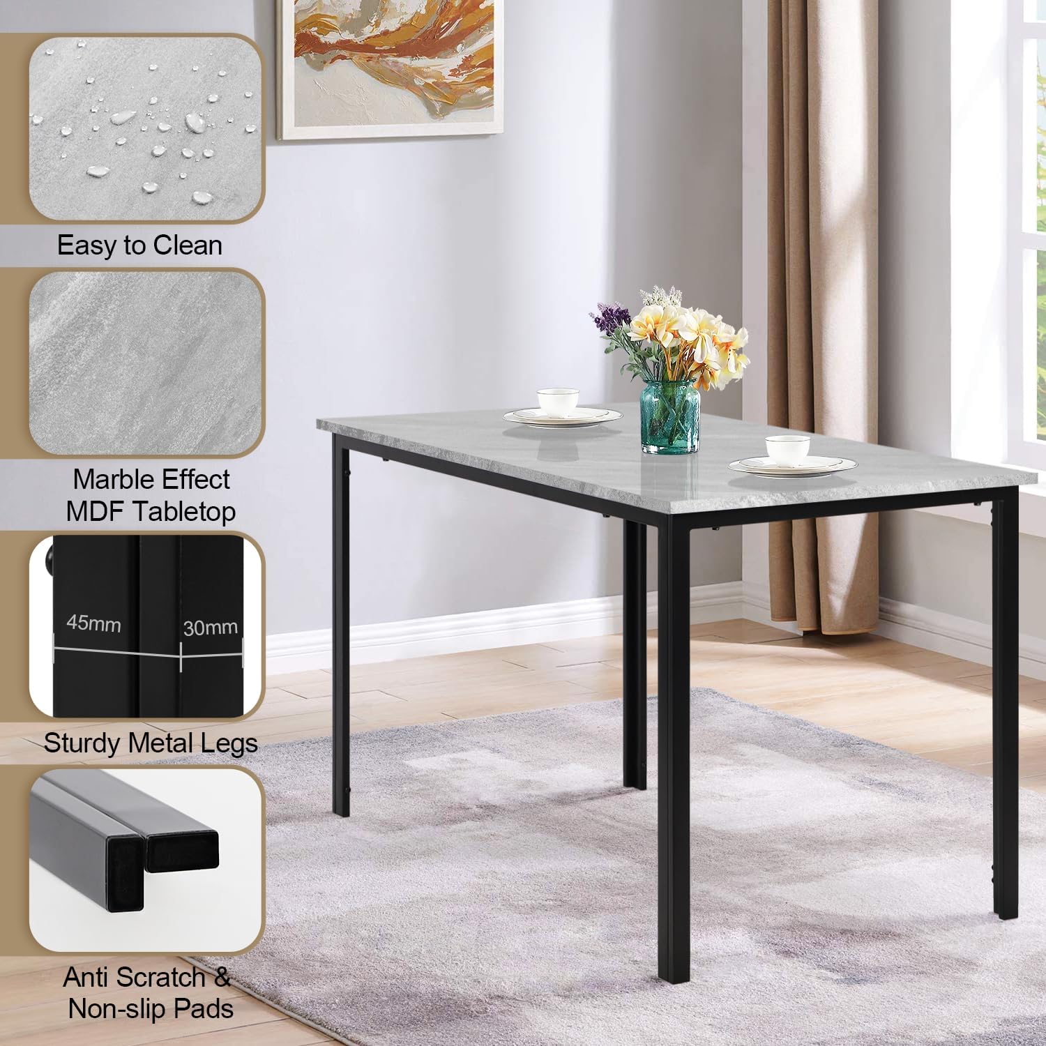 Hello-5ive Dining Table and Chairs Set 6