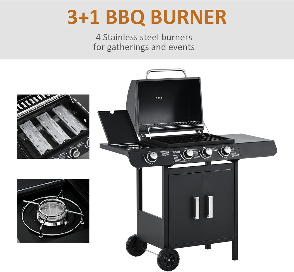 3+1 Burner Gas BBQ Grill