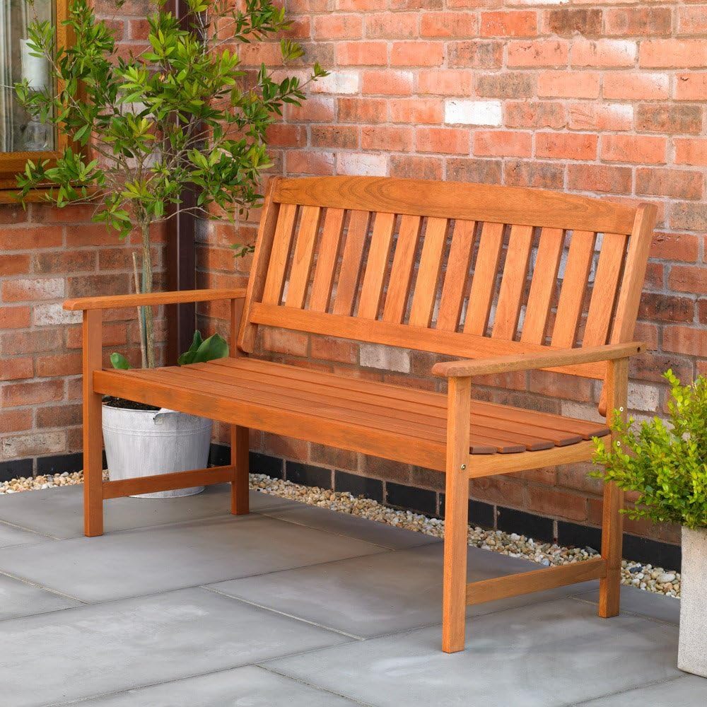 3 Seater Hardwood Garden Patio Bench