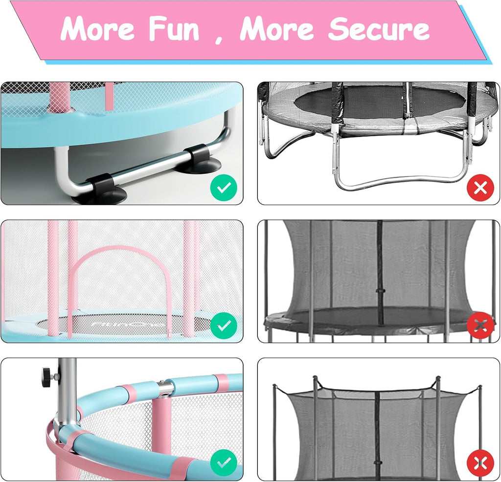 55" Toddler Mini Trampoline for Kids
