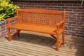 Outdoor Home 3 Seat Chair Garden Porch Bench Indoor Seater Wood Wooden Frame Patio Deck Park Yard Furniture WGB02 Natural