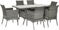 7-Piece Rattan Garden Furniture Set with Cushions