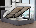 Double (4ft6) Grey Fabric Ottoman Storage Bed