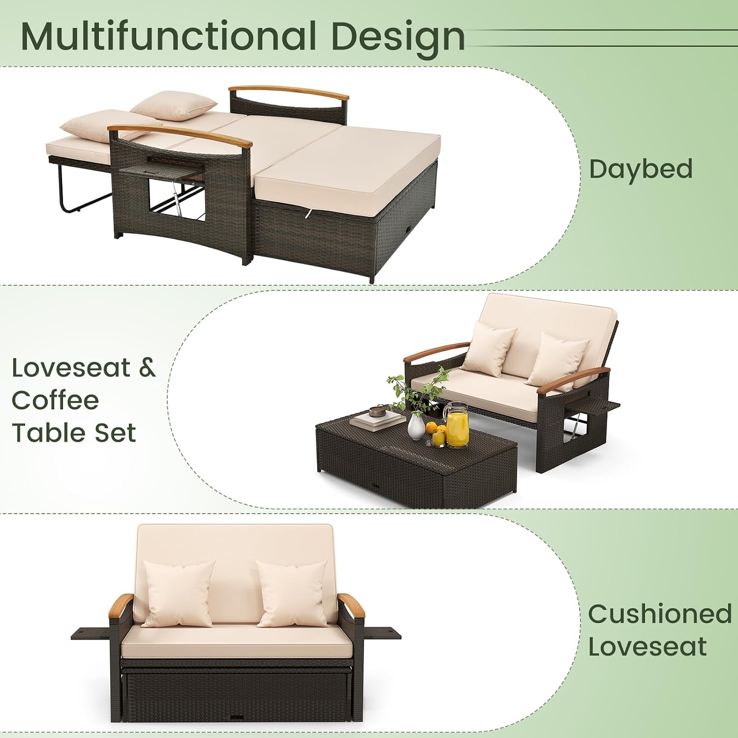 Garden Rattan Daybed