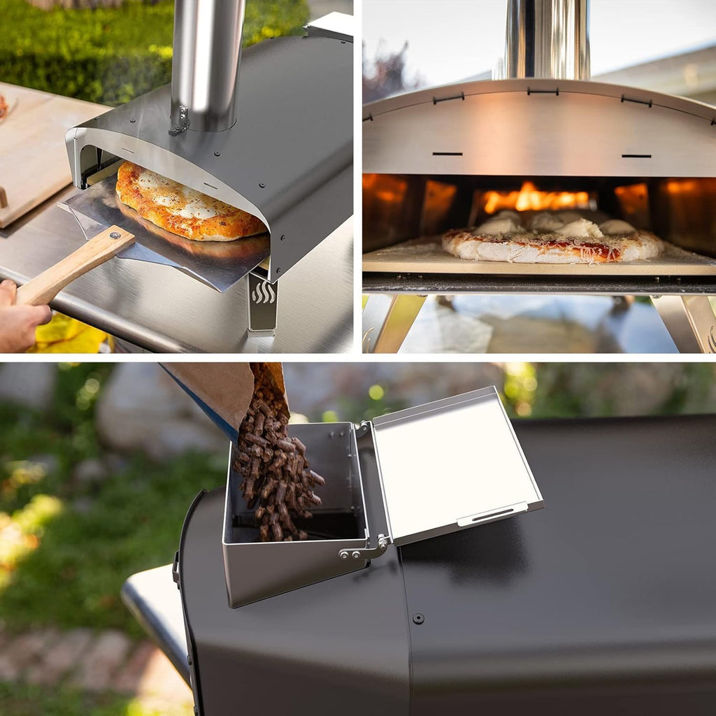 Outdoor Wood &amp; Pellet Fired Pizza Oven for Garden