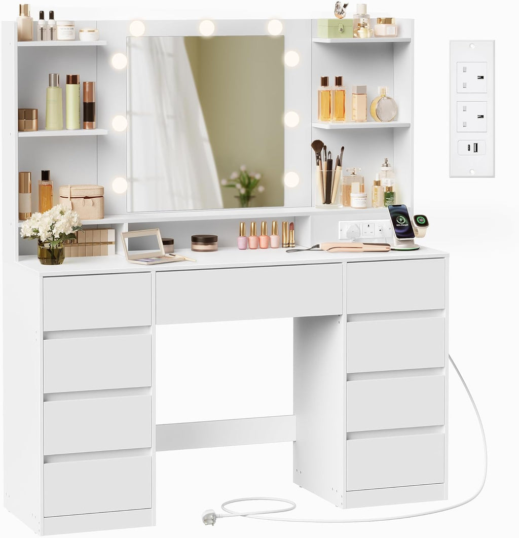 Dressing Table with LED Mirror