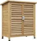 Garden Shed Wooden Garden Storage Shed 2 Door Unit Solid Fir Wood Garage Tool Organisation Cabinet