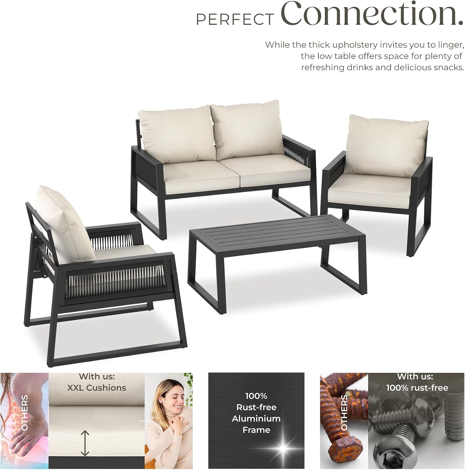 Garden Furniture Set in Modern Corded Design