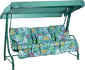 3 Seater Garden Swing Seat with Adjustable Water-Resistant Canopy and Classic Cushions