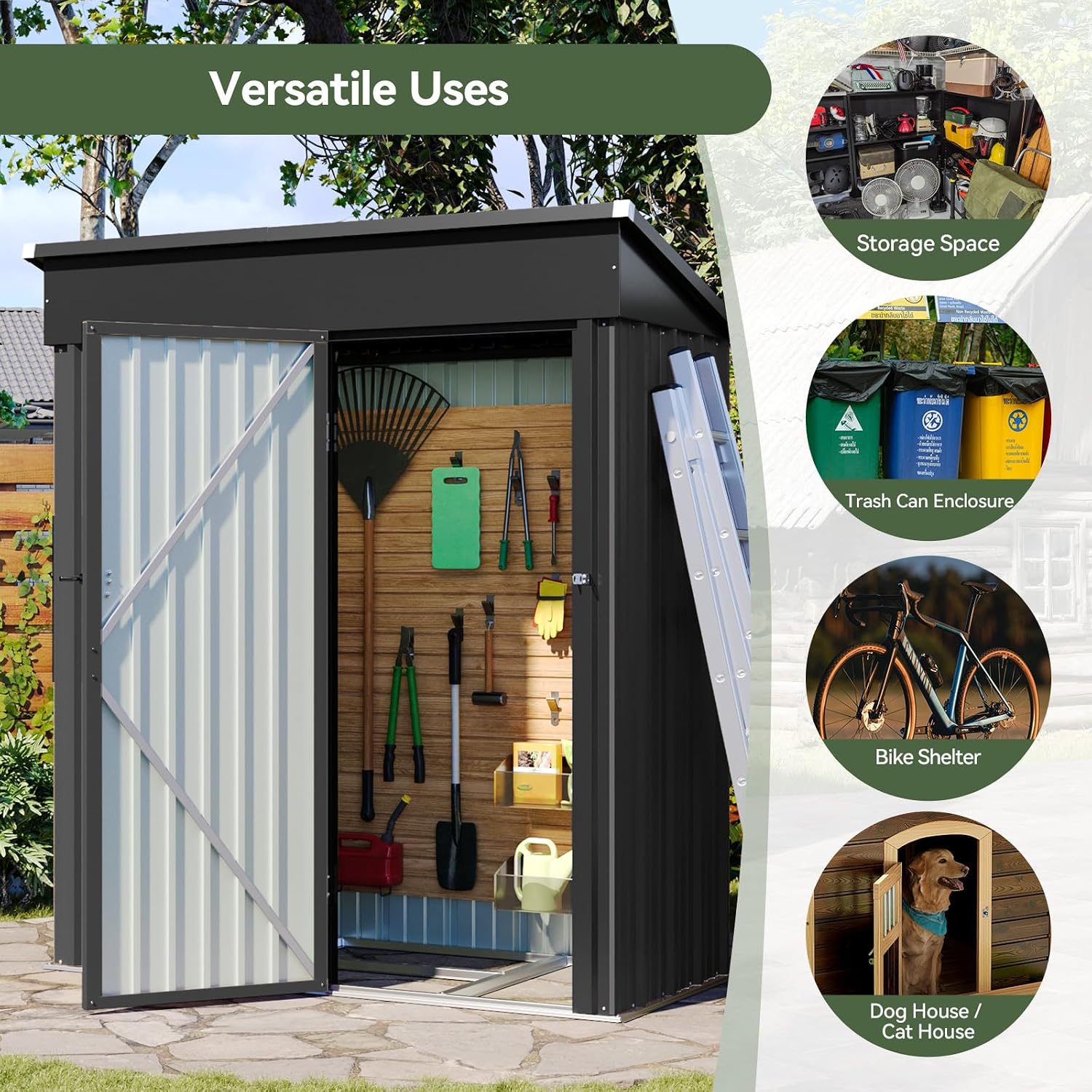 Outdoor Storage Shed with Base